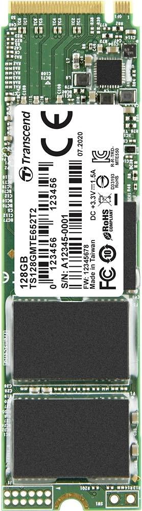 Transcend MTE652T2 - SSD - 128 GB - internal - M.2 2280 - PCIe 3.0 x4 (NVMe)