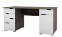 Alphason Rectangular Desk with Dark Oak Coloured MDF Top AW1374DO 1600 x 670 x 750mm