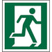 Fire Exit Sign Right Arrow Vinyl 15 x 15 cm