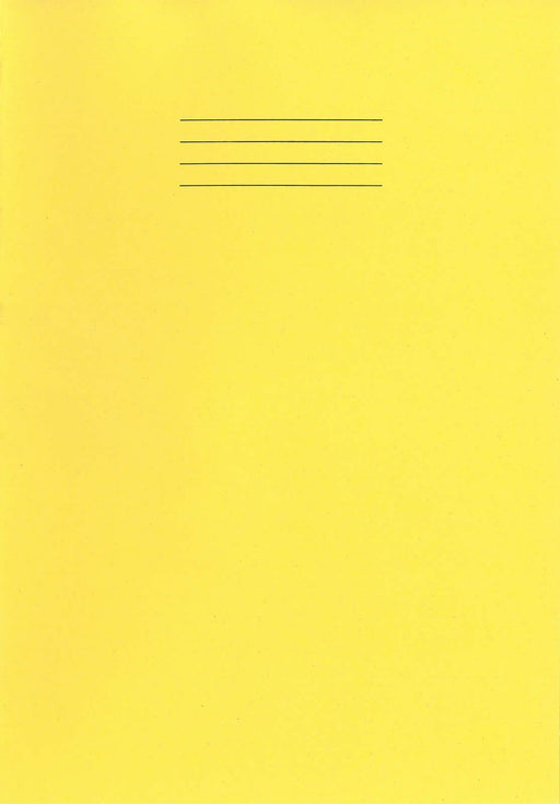 Rhino A4 Exercise Book 64 Page Feint Ruled 15mm With Plain Reverse Yellow (Pack 50) - VEX677-235-2