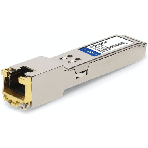 AddOn - SFP+ transceiver module (equivalent to: Cisco MA-SFP-10GB-T, Meraki MA-SFP-10GB-T) - 10 GigE - 1000Base-TX, 100Base-TX, 10GBase-T - RJ-45 - up to 30 m - TAA Compliant - for P/N: SFP-10G-T-0DB-AO