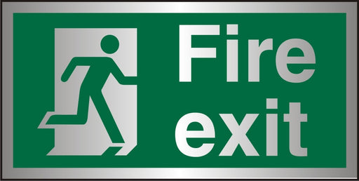 Fire Exit Sign Right Arrow Aluminium 15 x 30 cm