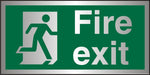 Fire Exit Sign Right Arrow Aluminium 10 x 20 cm