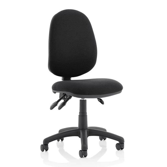 Dynamic Independent Seat & Back Task Operator Chair Loop Arms Eclipse Plus III Black Back, Tabasco red Seat Without Headrest High Back