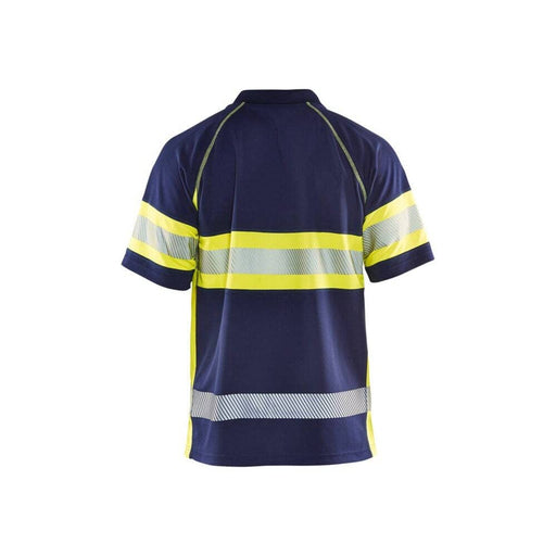 BLÅKLÄDER Polo Shirt 33381051 PL (Polyester) Navy Blue, Yellow Size XXL