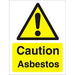 Warning Sign Asbestos Plastic 30 x 20 cm