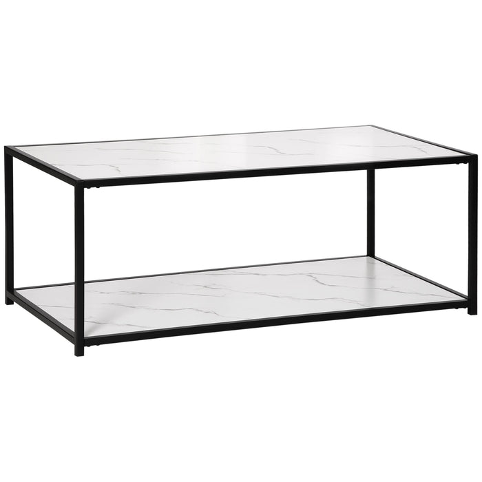 HOMCOM Coffee Table 839-236WT 600 (W) x 1,200 (D) x 460 (H) mm