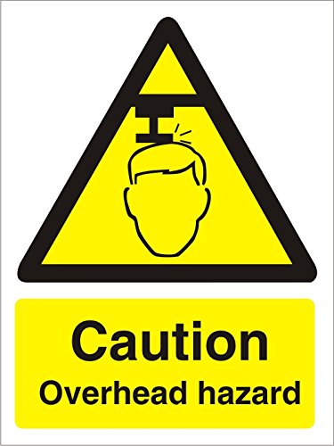 Warning Sign Overhead Hazard Plastic 30 x 20 cm