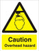 Warning Sign Overhead Hazard Plastic 30 x 20 cm