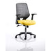 Dynamic Tilt & Lock Task Operator Chair Folding Arms Relay Black Back, Senna Yellow Seat Without Headrest