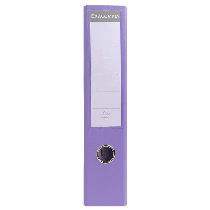 Exacompta PremTouch Lever Arch File A4 70 mm Purple 2 ring 53757E Cardboard, PVC (Polyvinyl Chloride) Portrait Pack of 10