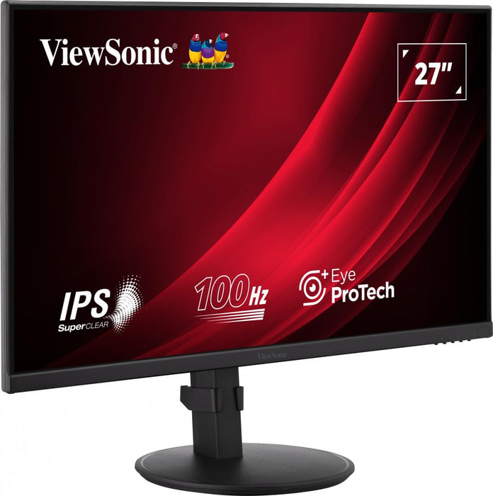 ViewSonic VG2708A - LED monitor - 27" - 1920 x 1080 Full HD (1080p) @ 100 Hz - IPS - 250 cd/m² - 1300:1 - 5 ms - HDMI, VGA, DisplayPort - speakers