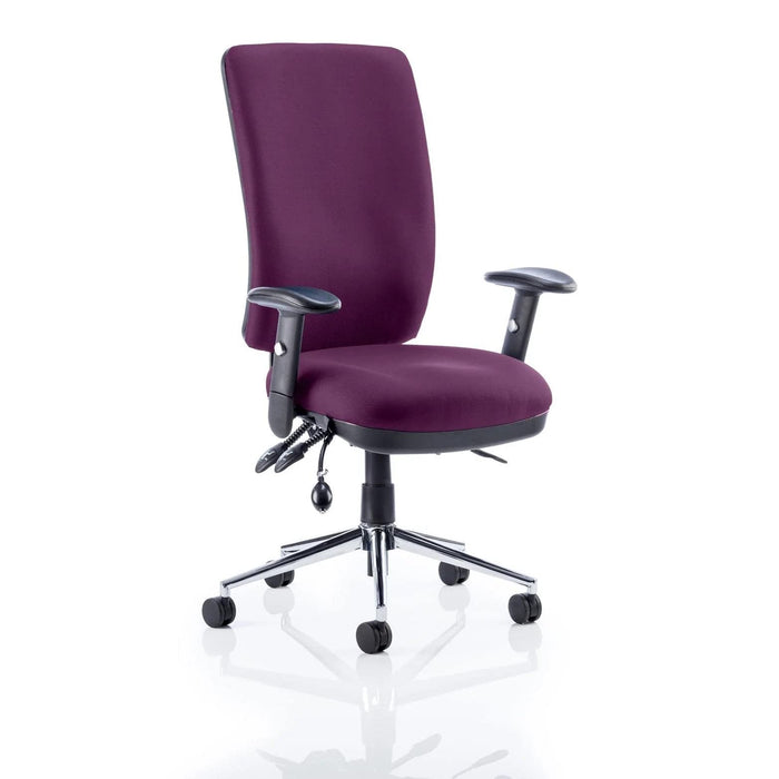 dynamic Triple Lever Ergonomic Office Chair with Adjustable Armrest and Seat Chiro High Back Tansy Purple