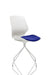 Dynamic Visitor Chair Florence Spindle Seat Stevia Blue Without Arms Fabric