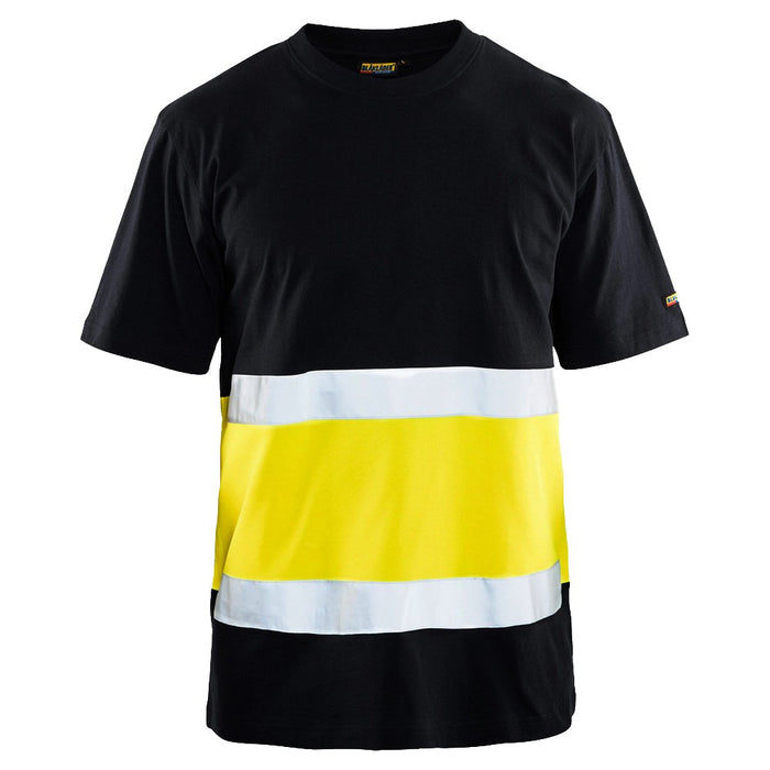 BLÅKLÄDER T-shirt 33871030 Cotton Black, Yellow Size 4XL