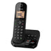 Panasonic Single Cordless DECT Telephone with Answering Machine KX-TGC420EB Black