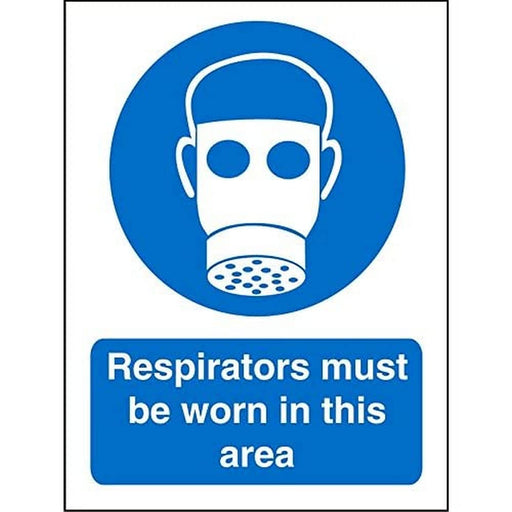 Mandatory Sign Respirators Plastic 30 x 20 cm