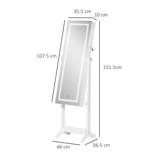 HOMCOM Cabinet Glass,MDF (Medium-Density Fibreboard) White 46 x 36.5 x 151.5 cm