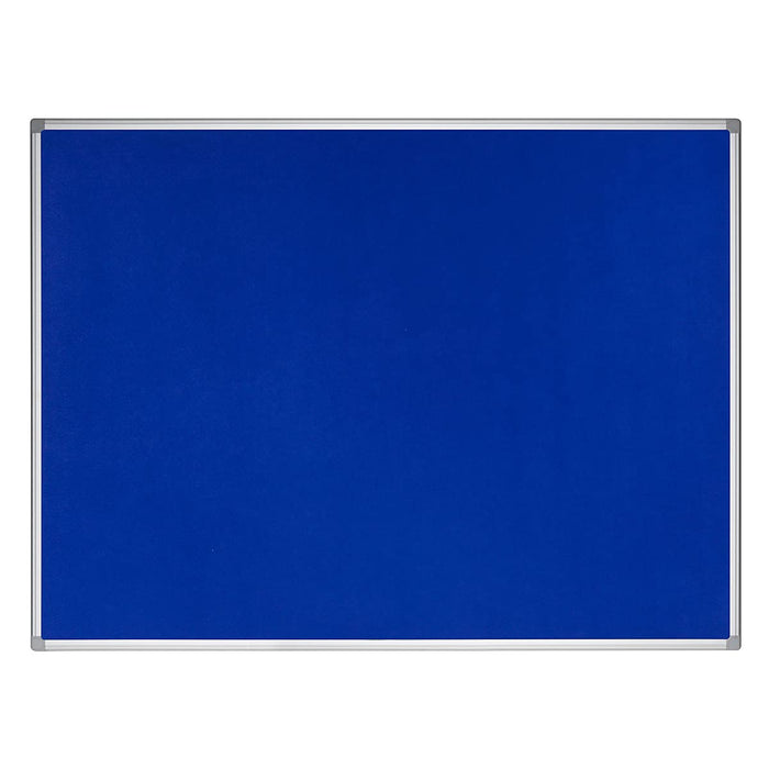 Bi-Office Earth Notice Board Non Magnetic Wall Mounted Felt 180 (W) x 120 (H) cm MDF (Medium-Density Fibreboard) Blue