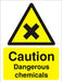 Warning Sign Chemicals Vinyl 40 x 30 cm