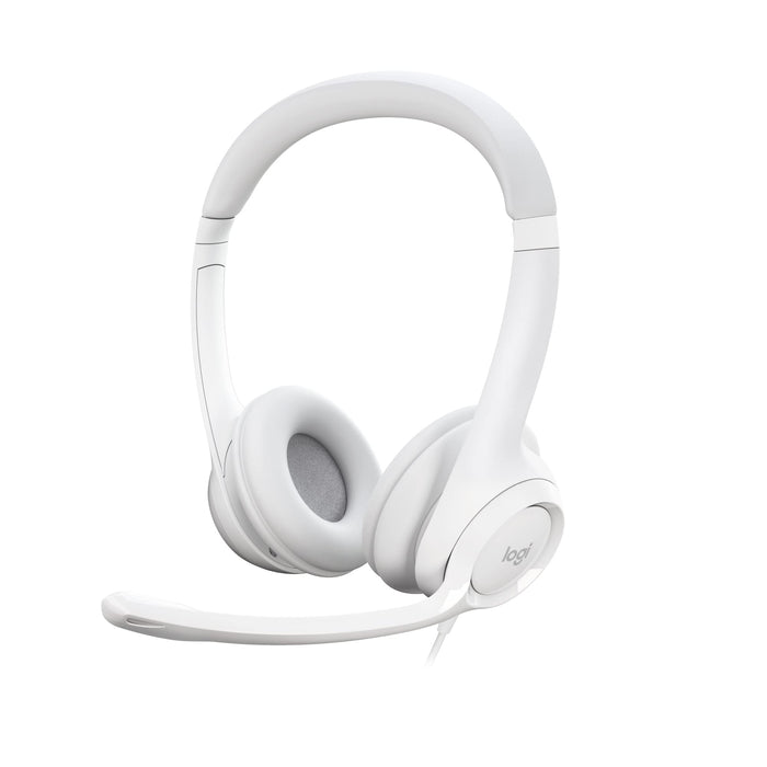 Logitech H390 - Headset - on-ear - wired - USB-A - off-white