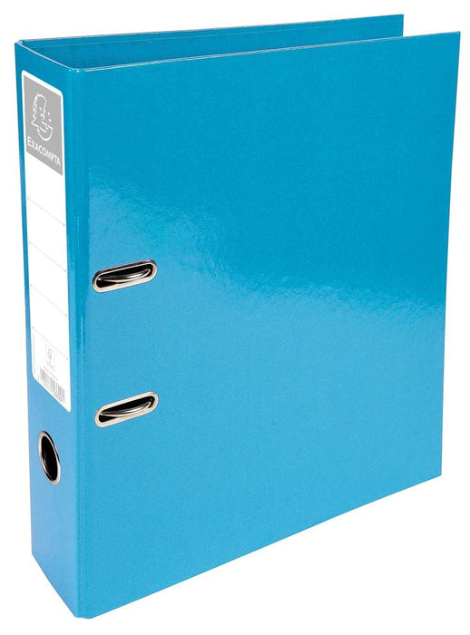 Exacompta Lever Arch File A4 70 mm Light Blue 2 ring 53627E Manila Cardboard Portrait Pack of 10