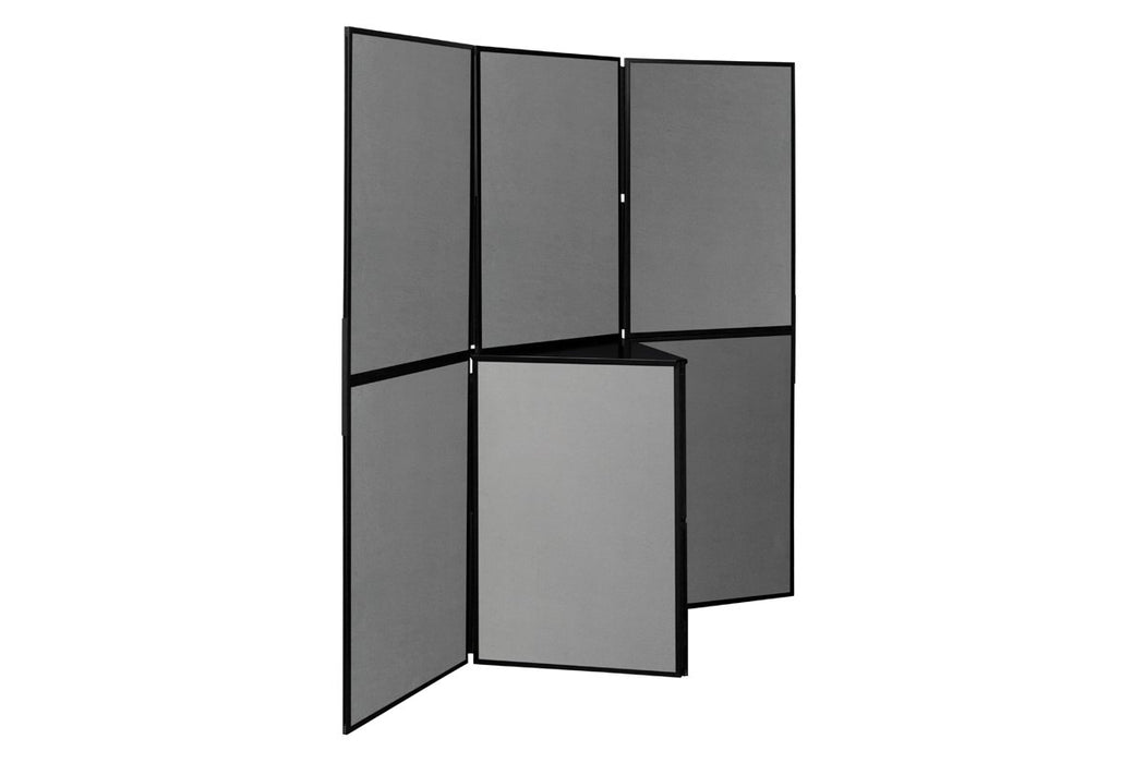 Bi-Office Exhibition System Floor Standing Display Board 7 Panel DSP330517 Plastic 600 x 900 x 110mm Blue, Grey