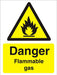 Warning Sign Flammable Gas Vinyl 40 x 30 cm