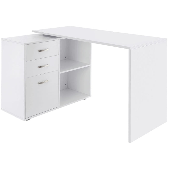 HOMCOM L Shaped Desk White 835 x 760 mm