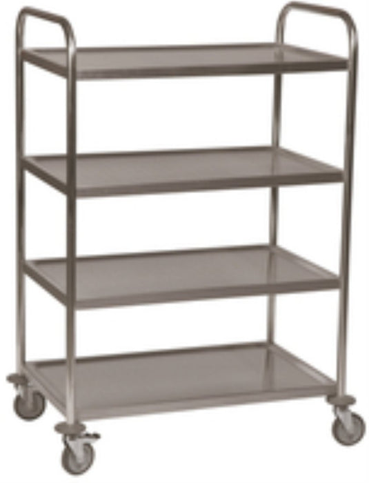 SLINGSBY Service Trolley with 4 Shelves 375426 Steel Silver 53 x 86 x 126 cm