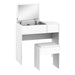 HOMCOM Dressing Table 831-193WT Foam, Glass, Leather, Particle Board White 400 mm x 800 mm x 790 mm