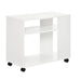 HOMCOM Nightstand with 2 Storage Shelves White