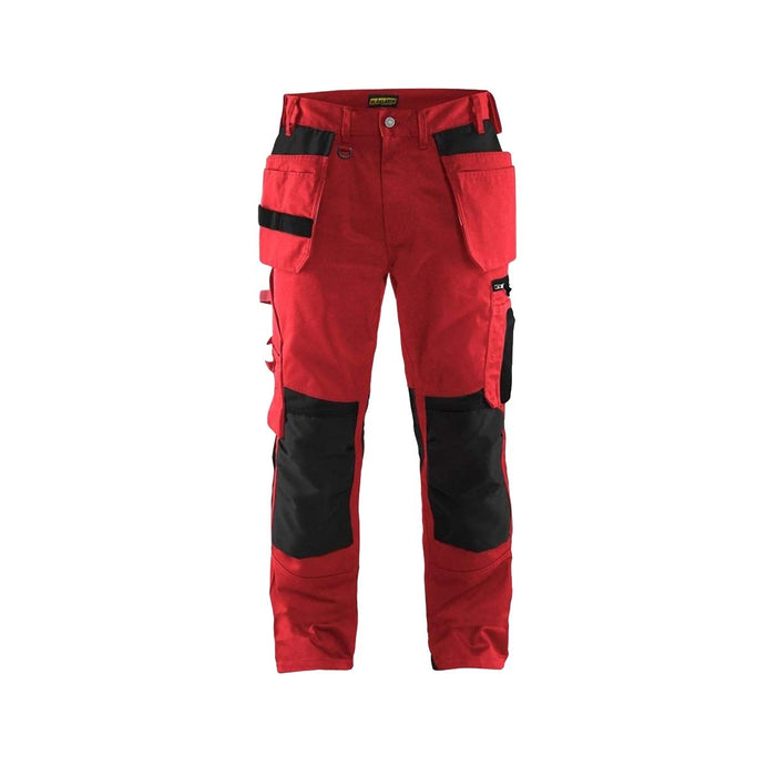 BLÅKLÄDER Trousers 15551860 Cotton, PL (Polyester) Red, Black Size 38R