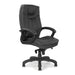 Nautilus Designs Ltd. Stylish High Back Leather Faced Executive Armchair with Upholstered Armrests and Pronounced Lumbar Support