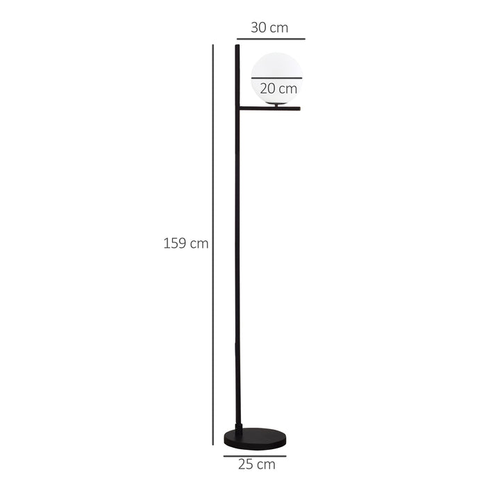 HOMCOM Floor Lamp B31-351V70BK Black, White