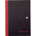 OXFORD Notebook Black n' Red A5 Ruled Casebound Cardboard Hardback Black, Red 192 Pages