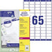 Avery UltraGrip Mini Address Labels L7651-100 Self Adhesive 38.1 x 21.2 mm White Rectangular 100 Sheets of 65 Labels