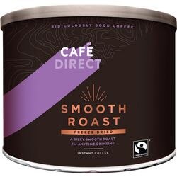 Cafe Direct Freeze Dried Caffeinated Instant Coffee Can Smooth Fairtrade 500 g