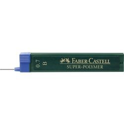 Faber-Castell Pencil Leads Refill Super Polymer 0.7 mm B Black Pack of 12