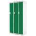 LINK51 Standard Mild Steel Locker with 1 Door Standard Deadlock Lockable with Key 3 300 x 450 x 1800 mm Grey & Green