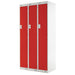 LINK51 Standard Mild Steel Locker with 1 Door Standard Deadlock Lockable with Key 3 300 x 450 x 1800 mm Grey & Red