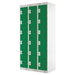 LINK51 Standard Mild Steel Locker with 6 Doors Standard Deadlock Lockable with Key 3 300 x 450 x 1800 mm Grey & Green