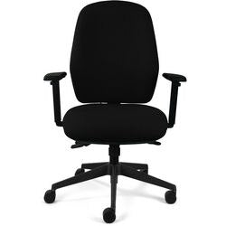 Energi-24 Basic Tilt Ergonomic Office Chair with Adjustable Armrest and Extra High Back Black