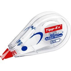 Tipp-Ex Correction Mouse Mini Pocket Transparent, White 5 mm x 6 m