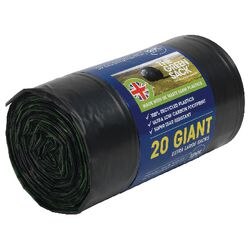 Green Sack Heavy Duty Bin Bags 120 L Black PE (Polyethylene) Pack of 20