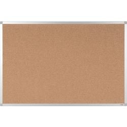 Viking Notice Board Non Magnetic Wall Mounted Cork 120 (W) x 90 (H) cm Aluminium Brown