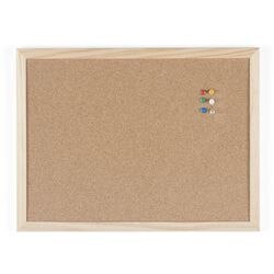 Viking Wall Mountable Cork Board 40 x 30cm Brown