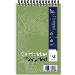 Cambridge Notebook Special format Ruled Spiral Bound Paper Soft Cover Green Perforated 160 Pages Pack of 10