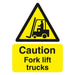 Warning Sign Fork Lifts PVC 20 x 30 cm