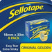 Sellotape Original Golden Tape 18mm x 33m Transparent 8 Rolls